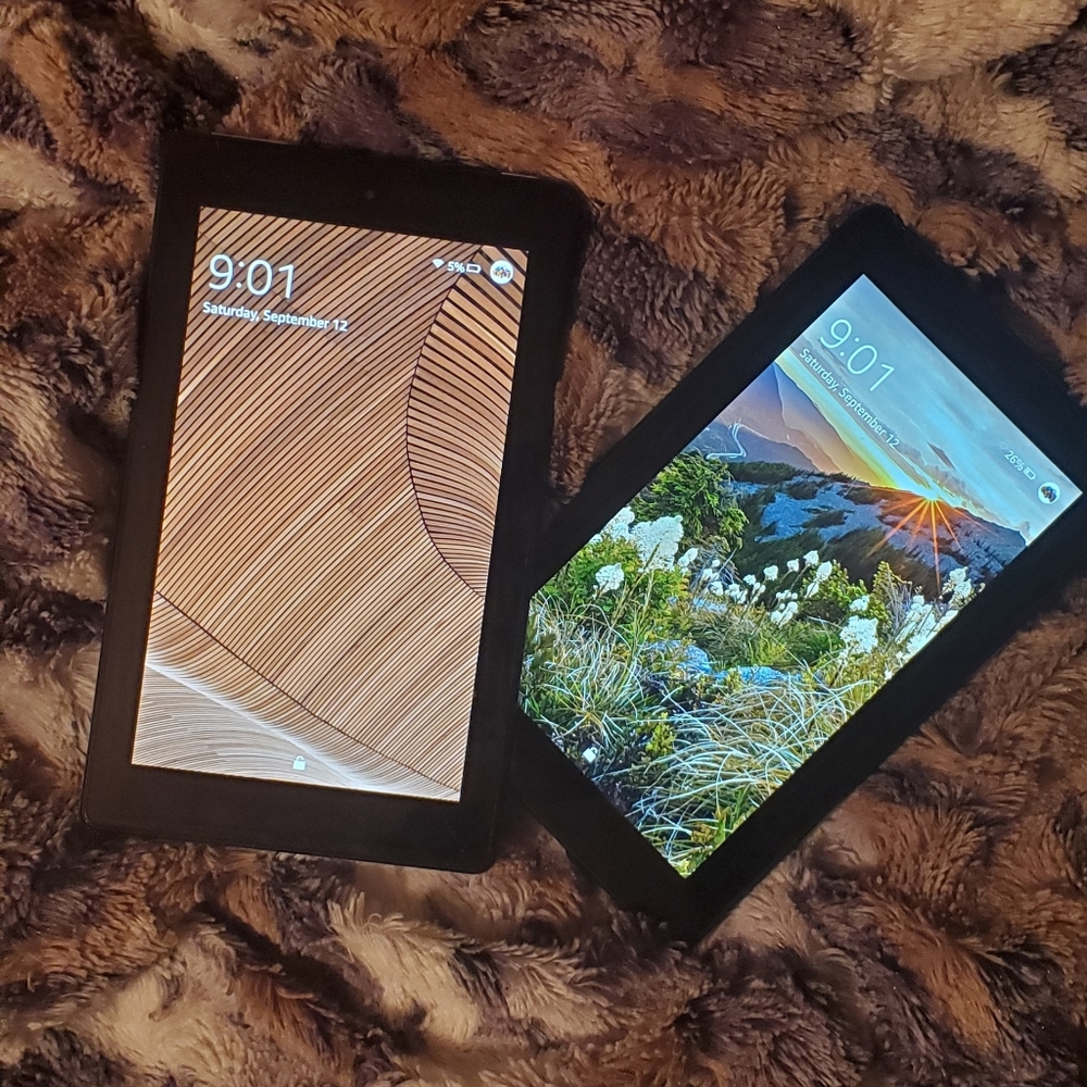 2 Amazon Fire 5th Generation Tablets